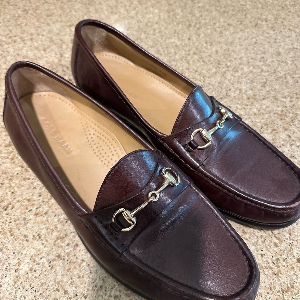 Cole Haan Brown Leather Horsebit Loafers